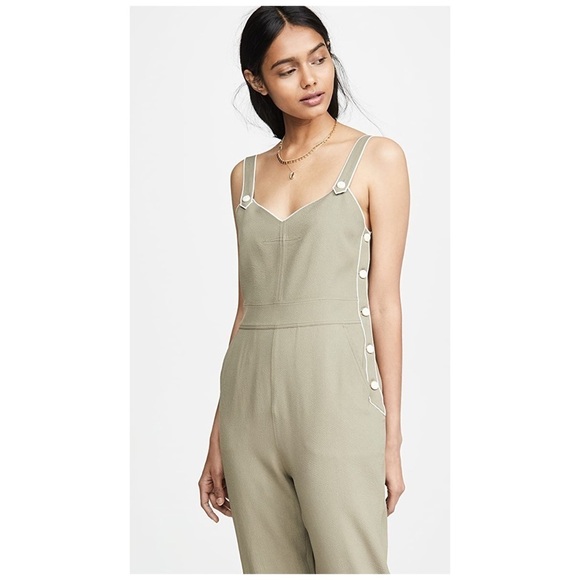 Rag & Bone Tia light olive jumpsuit size 0 NWT - Picture 1 of 11